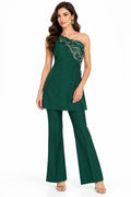 Emerald Royale Asymmetric Embellished Co-Ord Set