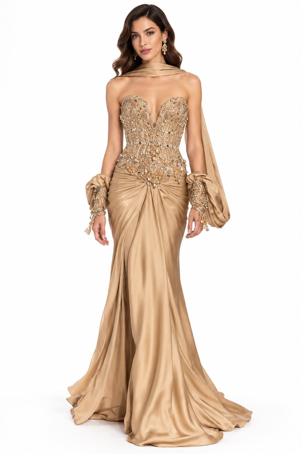Aurelia Champagne Couture Gown