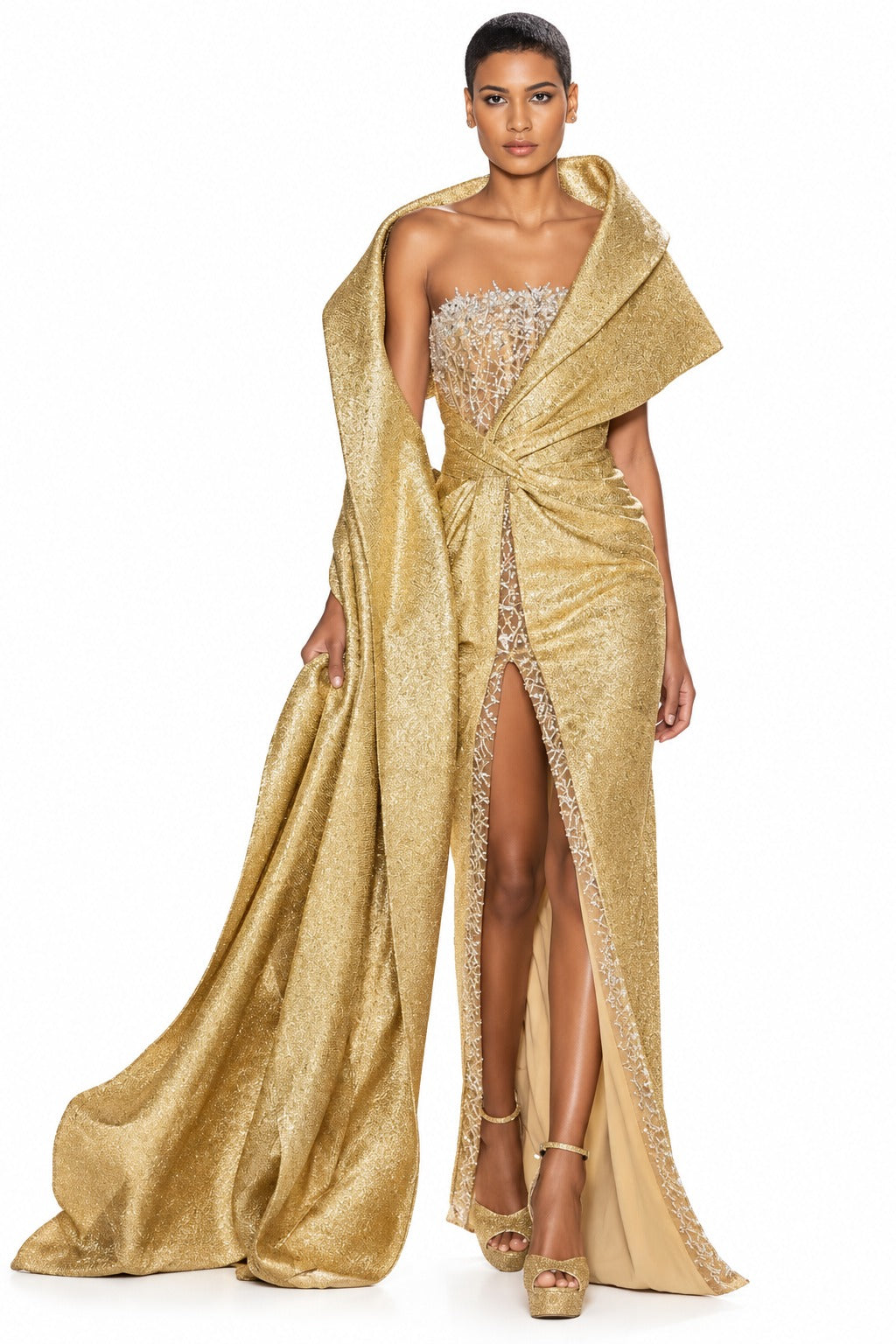 Golden Asteria Couture Gown