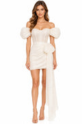 Ivory Enchanted Bow Mini Dress
