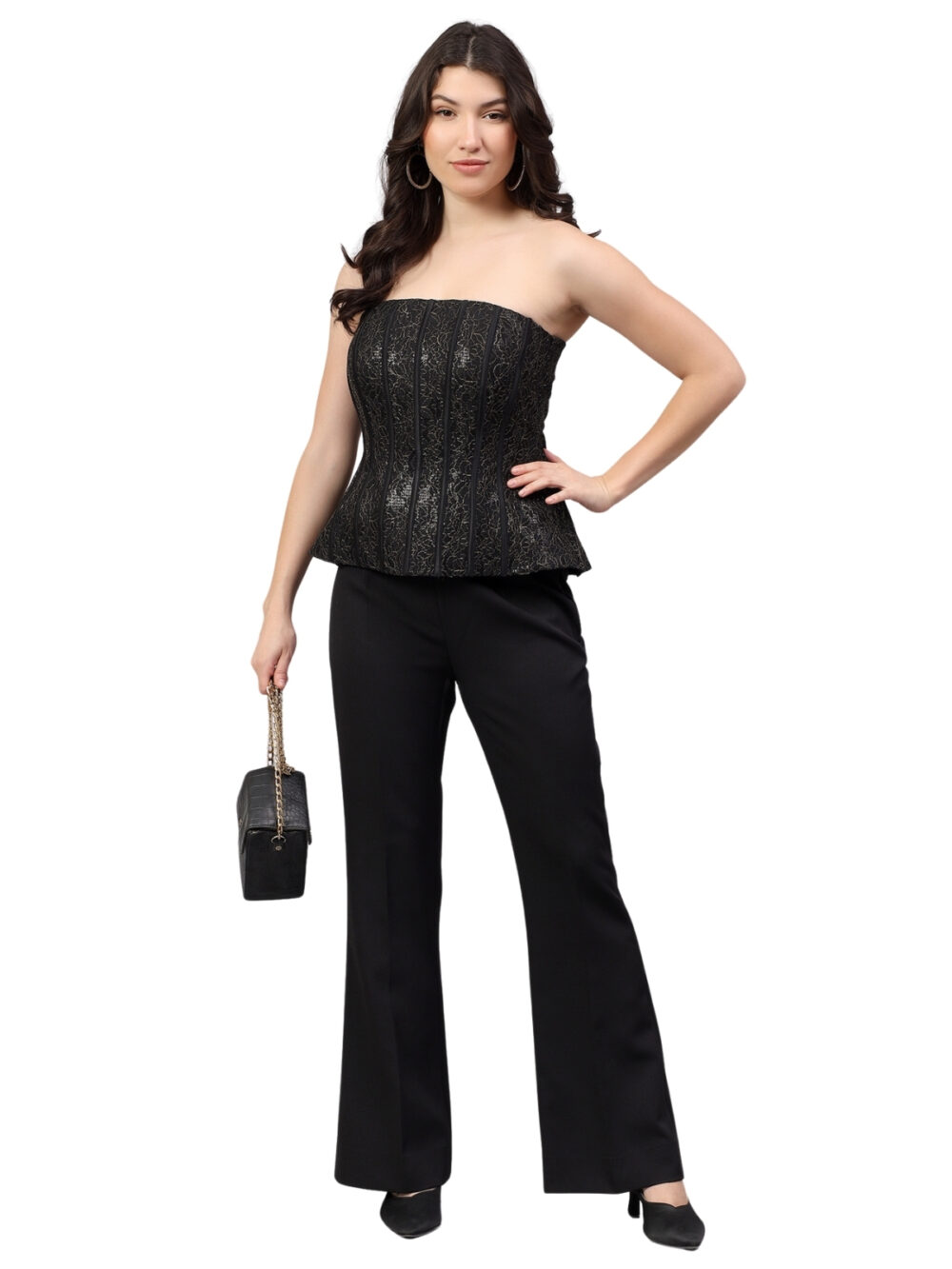 Black Corset Top with Pants