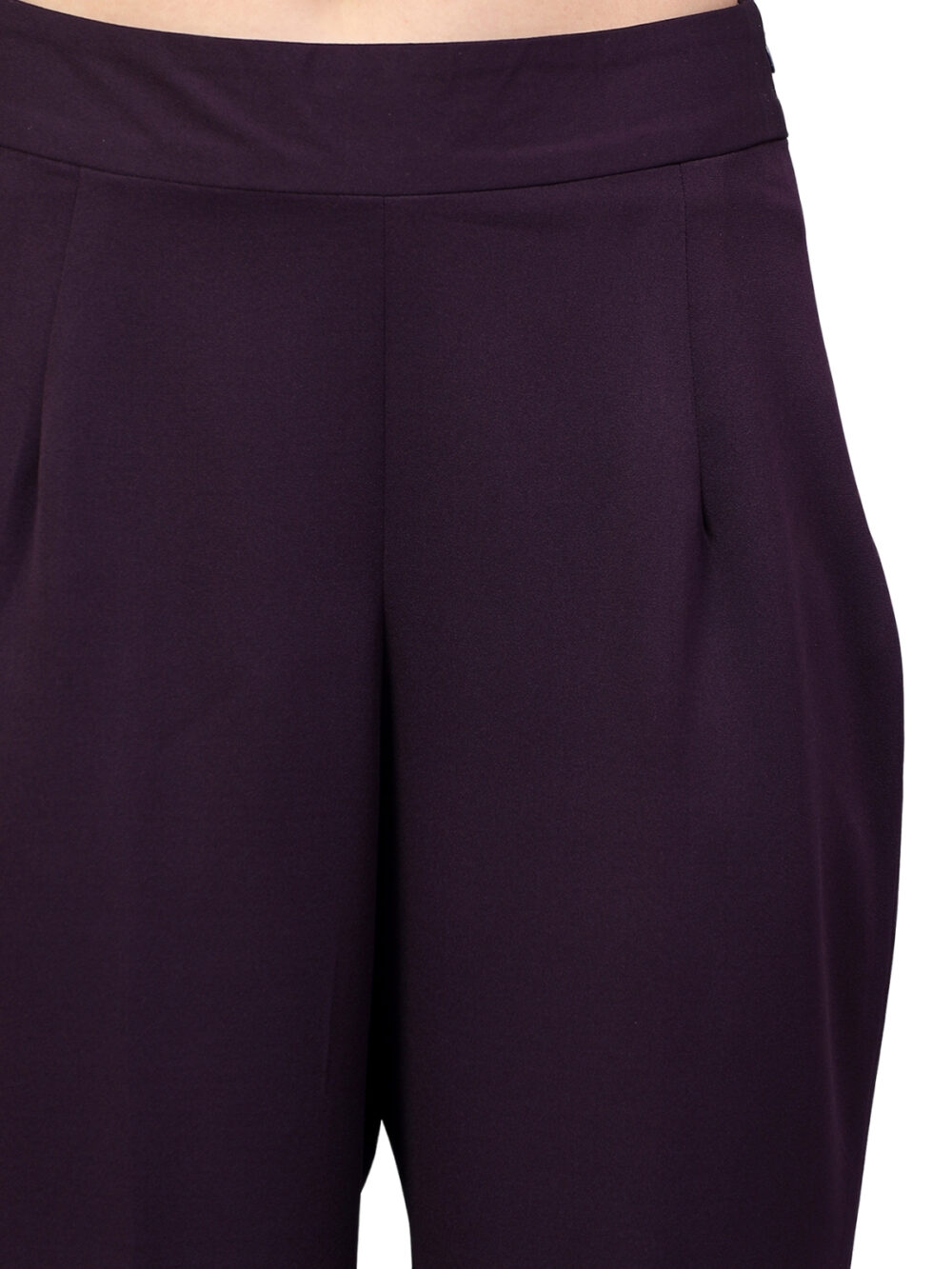 Wine Blazer Set with Sleeves Detailings - Image 4