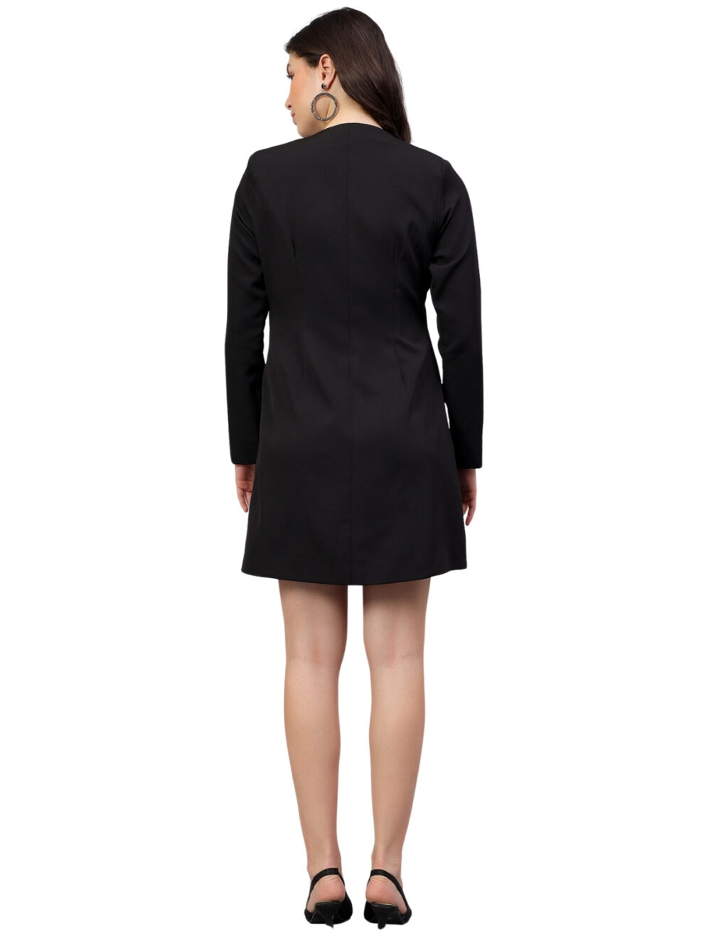 Black Embellished Shift Dress - Image 4