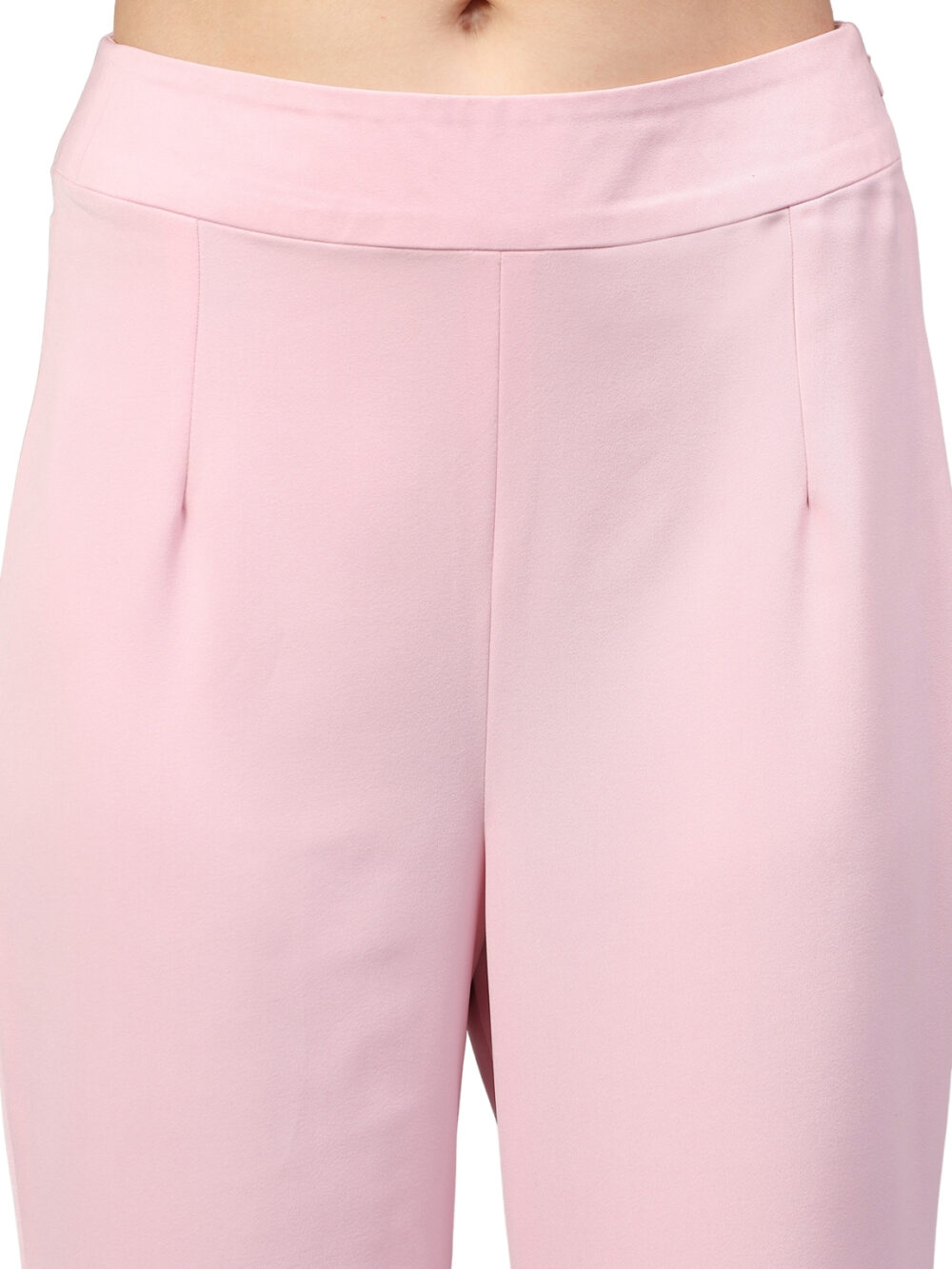Powder Pink Off-Shoulder Blazer Set with Belt - Image 5