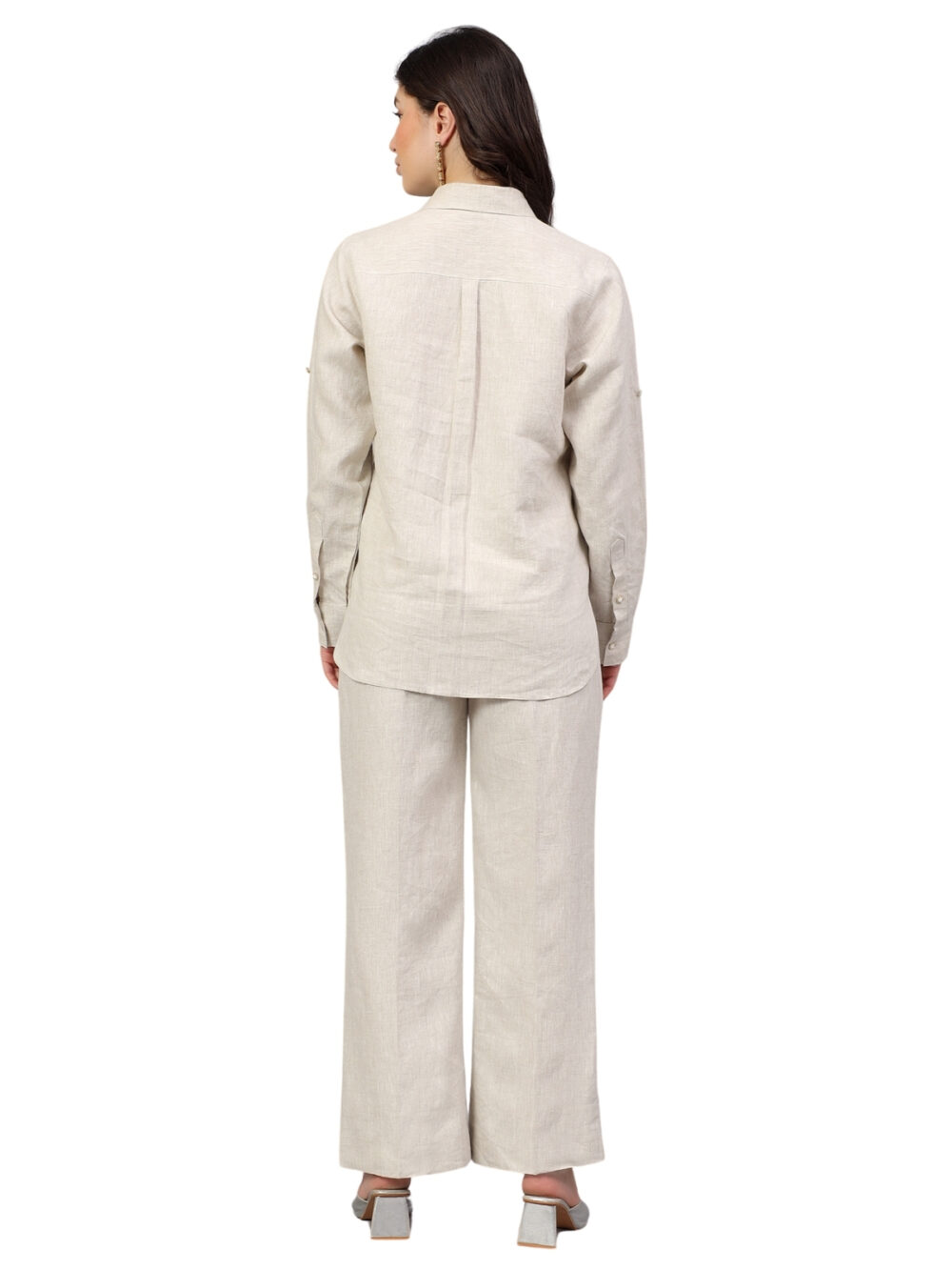 Pure Linen Set with Detailing - Image 2