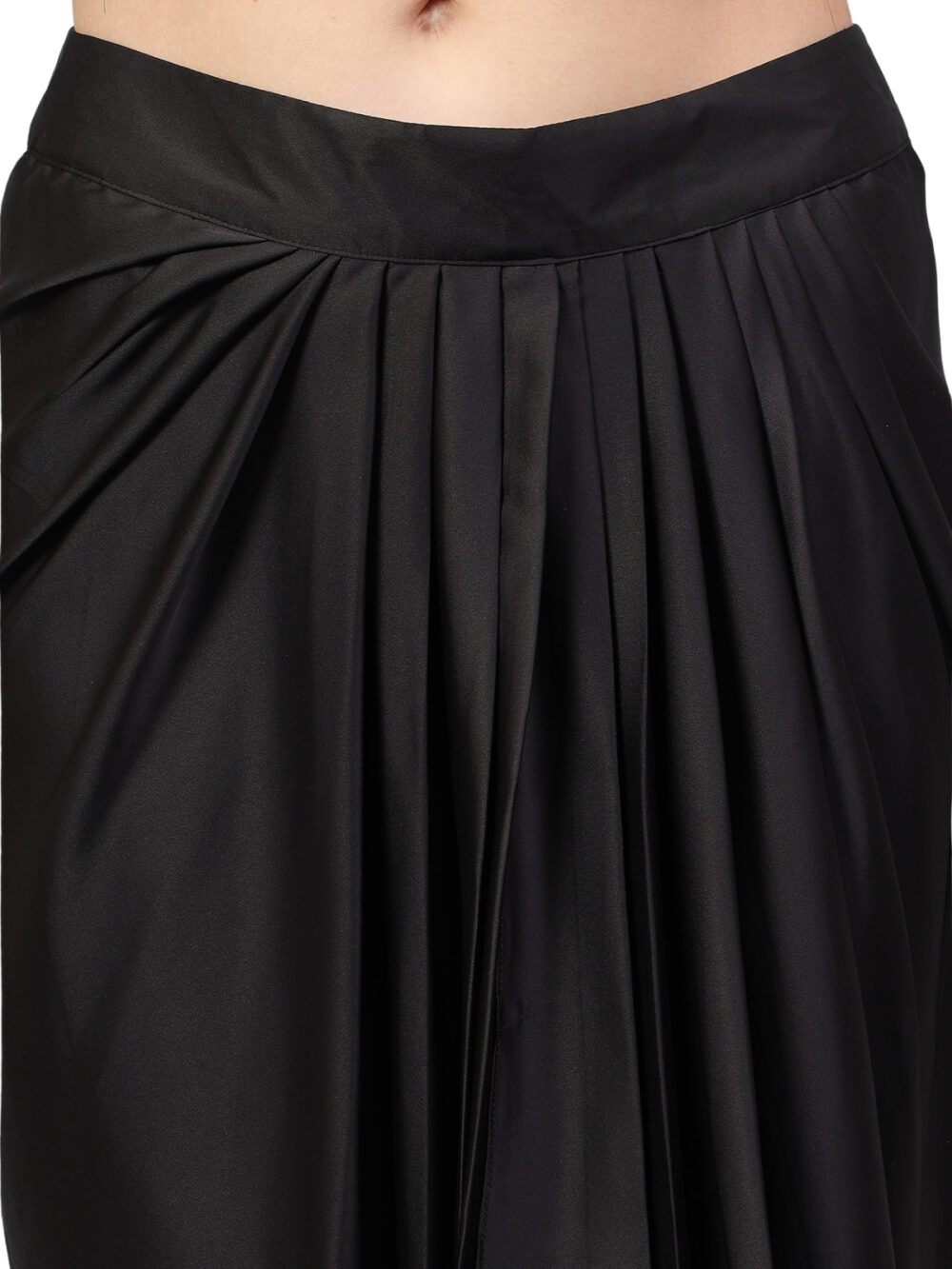 Black Drape with Embellished Blouse and Dupatta - Image 6