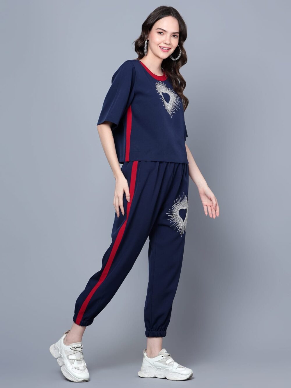 Navy Embellished Track Set