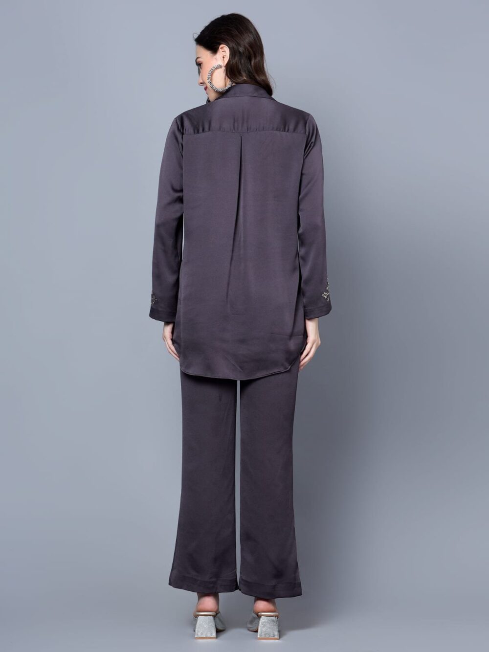 Grey Coord Set with Neckline Detailing - Image 5