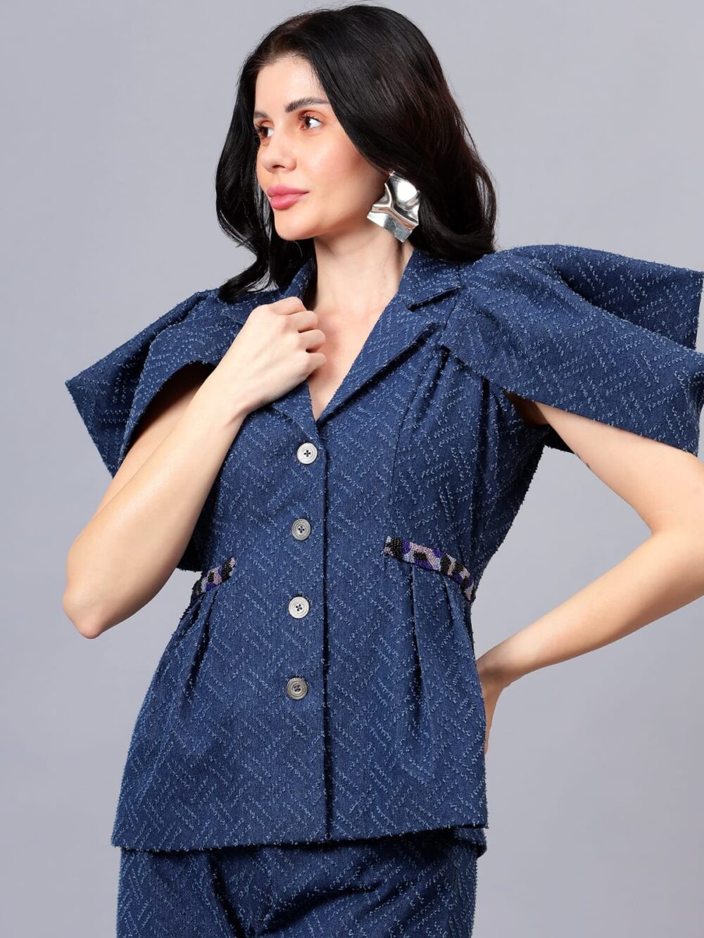Denim Set with Waist Embroidery - Image 5