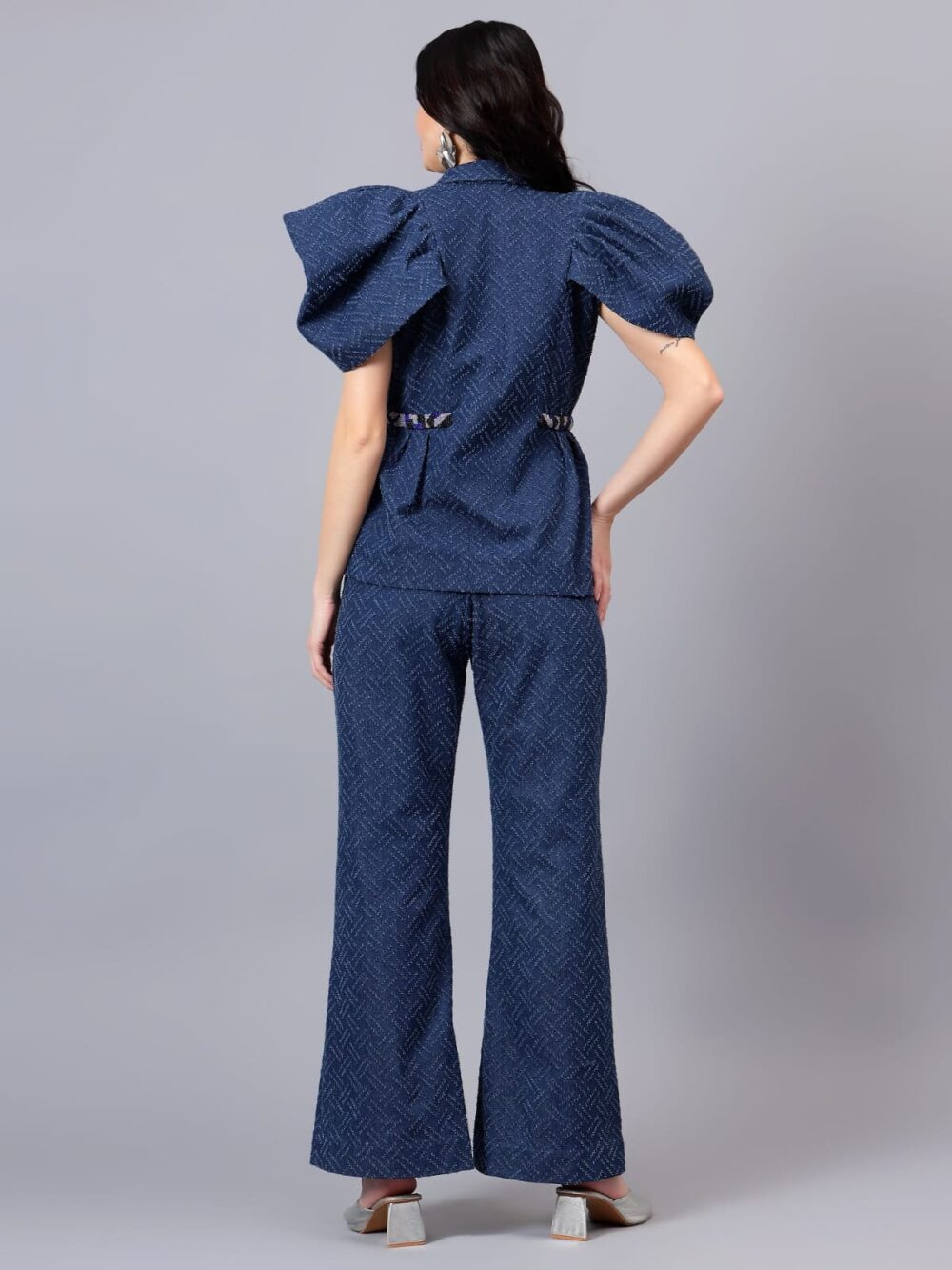 Denim Set with Waist Embroidery - Image 3