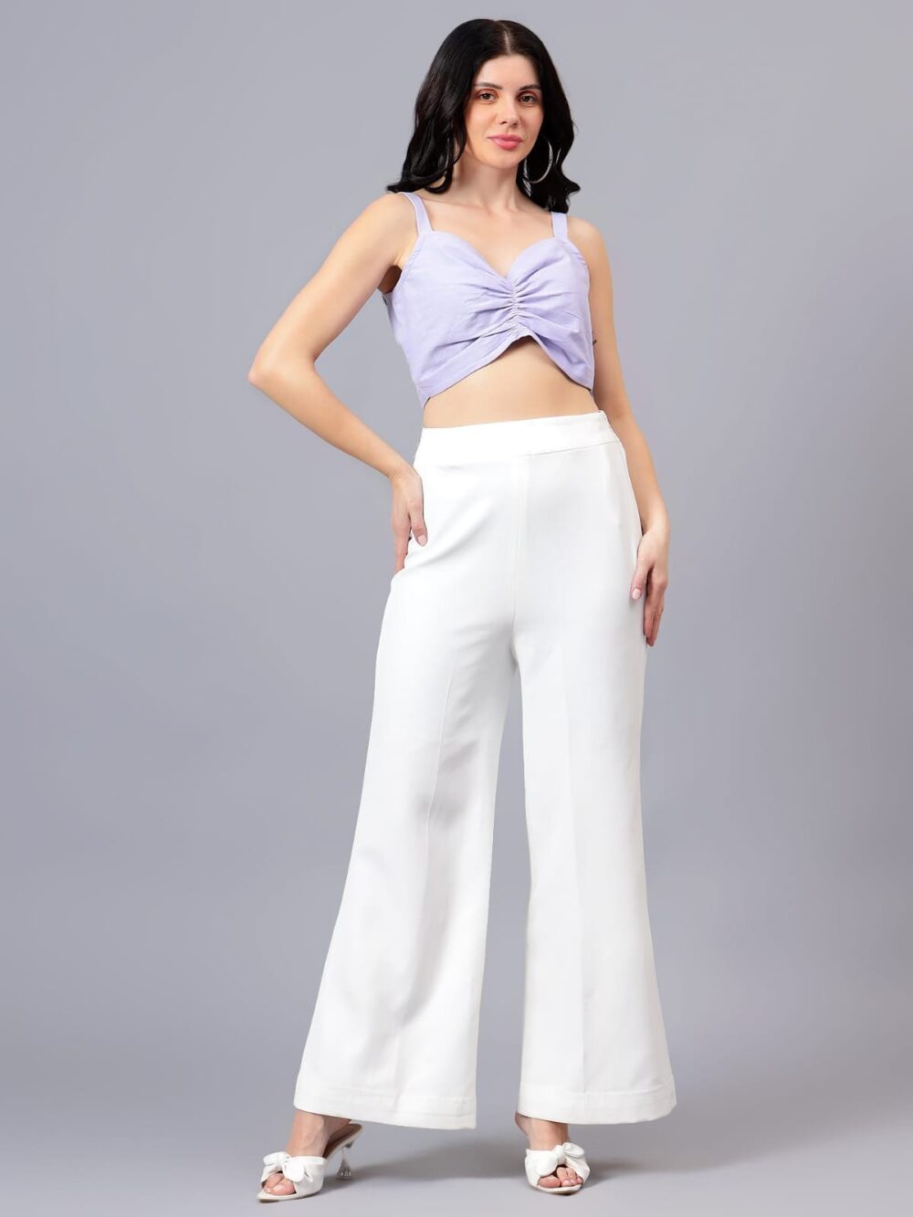 Cotton Embellished Shirt with Bustier - Image 4