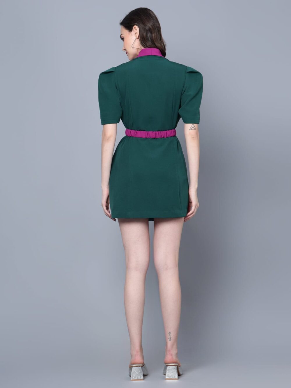 Colourblock Polo Dress - Image 3